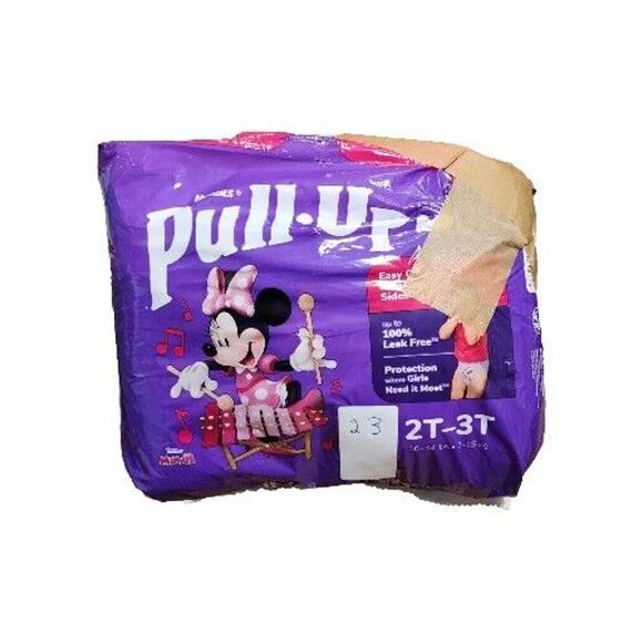 Open Box Huggies Girls Minnie Pull Ups 2T-3T 16-34 LBS 23 Count - Picture 1 of 3